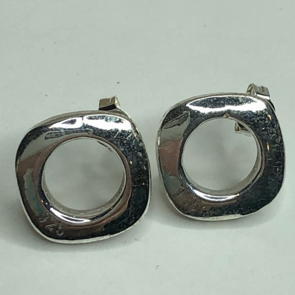 NWOT .925 Sterling Silver Earrings Square …